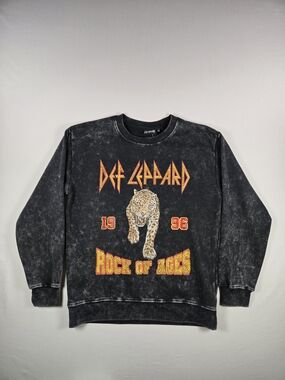 NWT Def Leppard Rock of Ages Rhinestone Sweatshirt Size Large